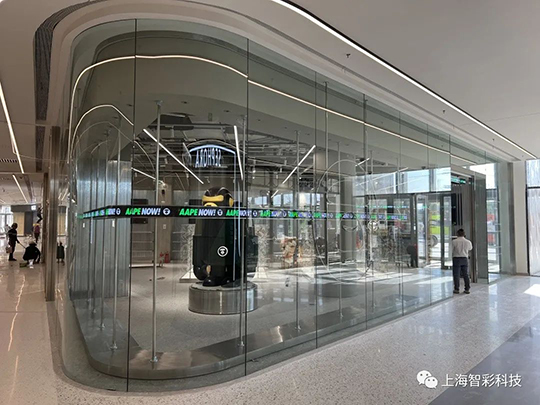上海松江印象城Aape店鋪LED顯示屏設(shè)計、安裝